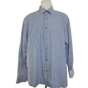 Visconti Shirt Men Large Favorite Garment Blue Design Comfort Adult Flip Cuff